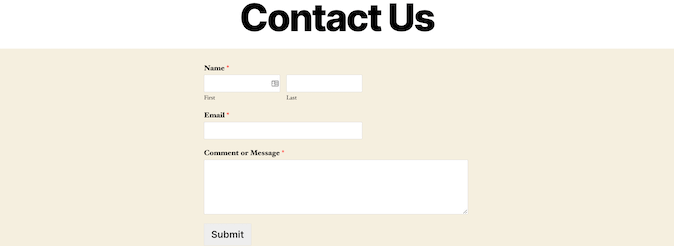 Make contact forms short and simple