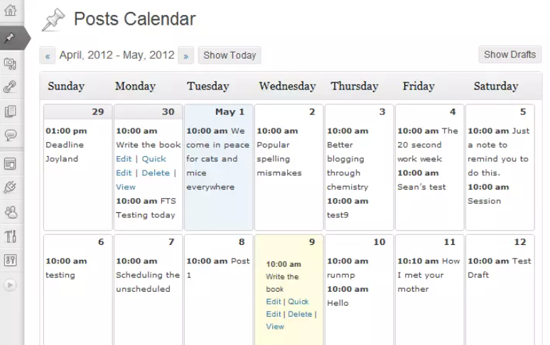 Create an editorial calendar 